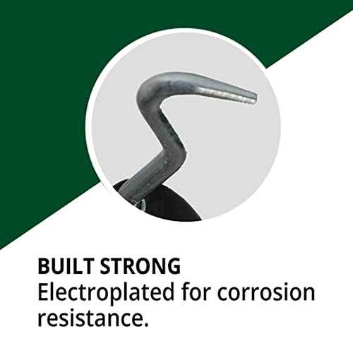 WOLF Manual Bar Tie Twister Tool w/Smooth Rotating Steel Hook & Contoured Plastic Grip Handle, 7" | Rebar Wire Twister | Ambidextrous | Construction