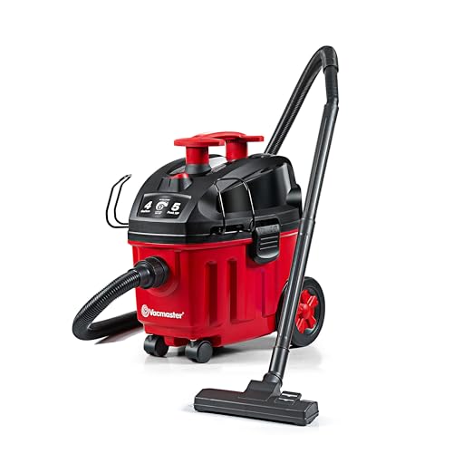 Vacmaster VF408B 4-Gallon 5 Peak HP Wet Dry Vacuum Cleaner - Red