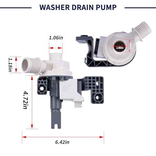 2025 Upgrade W11396717 W11263349 Washer Drain Pump Compatible with Whirlpool Maytag Kenmore Washing Machine Water Drain Pump Repalce W11396717 W11263349 120V 60Hz 1.2A