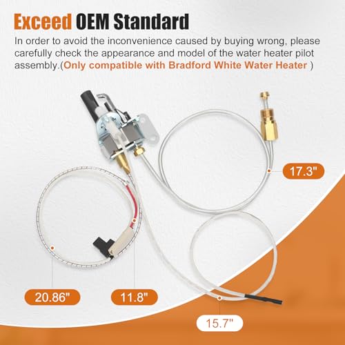 Water Heater Pilot Assembly for Bradford White | Easy Install, High Quality