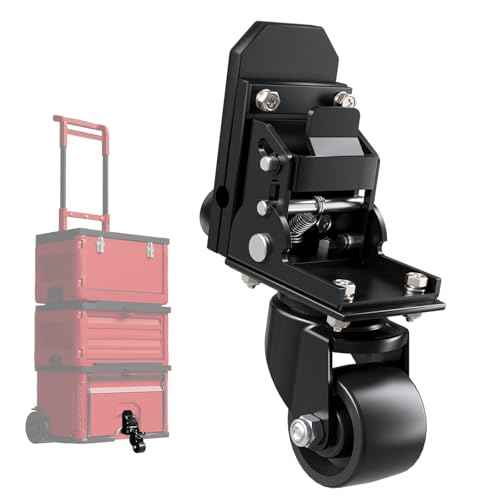 Steel Construction Front Wheels, Packout Caster Wheel kit fit for Milwaukee Packout Rolling Tool Box- Accessories for Packout Toolbox, 200 Lbs Capacity