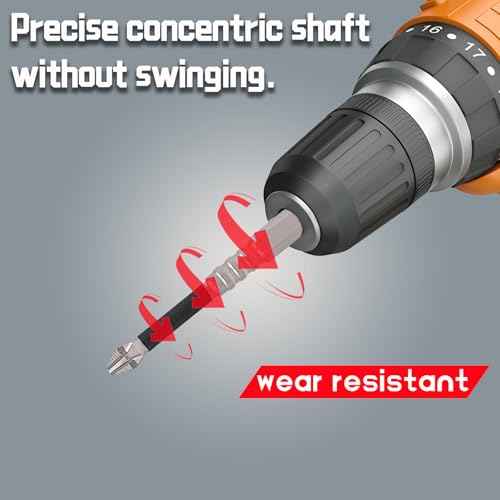 High Magnetic Drill Bit Set: K5 Impact Resistant Anti-Slip Bits, Non-Slip Alloy Steel for Impact Drivers, DIY/Pro Use 6pcs (25-150mm)?