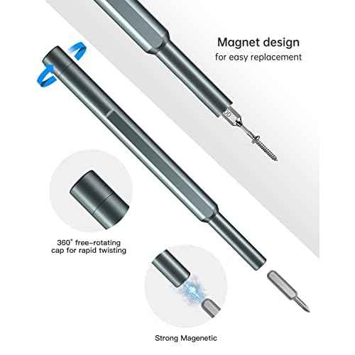 Precision Screwdriver Set, Small Screwdriver with Torx Phillips Head & Flathead, Repair Tool Kit with Magnetic Bits for Electronics, PC, Watch, Jewelry, DIY Projects and Home Repairing