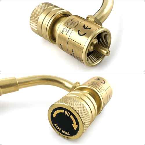 QWORK Torch Swirl Tips, 2 Pack, Compatible With MAP-Pro/LP Gas, Self Lighting, Gas Self Ignition Regulator Brazing Soldering Welding Plumbing Gun