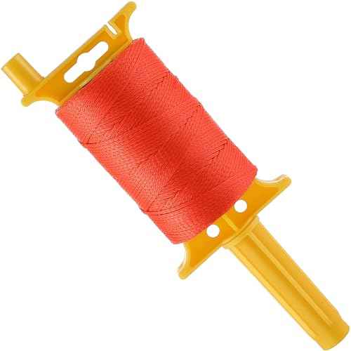 Mason String Line Reel with 10 String Line Level Kit, 540FT #18 Braided Nylon Mason String-line for Masonry Tools, Construction, Gardening, DIY(Orange)