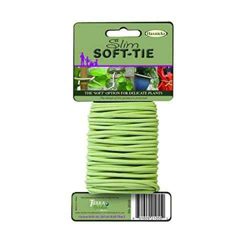 50-3010 Haxnicks Slim Soft Tie for Plants & Trees, 26.3', Green, 26.5