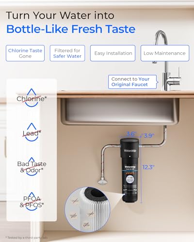 Waterdrop 10UA Under Sink Water Filter System NSF/ANSI 42 Certified - 1 Year Replacement Filter Included