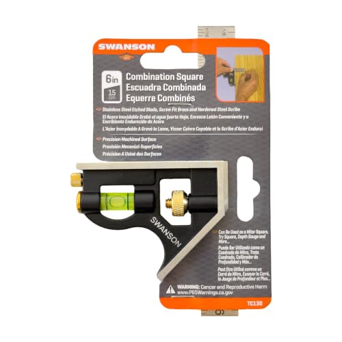 Swanson 6 in. Combination Square, Zinc Head, Stainless Blade (TC130)