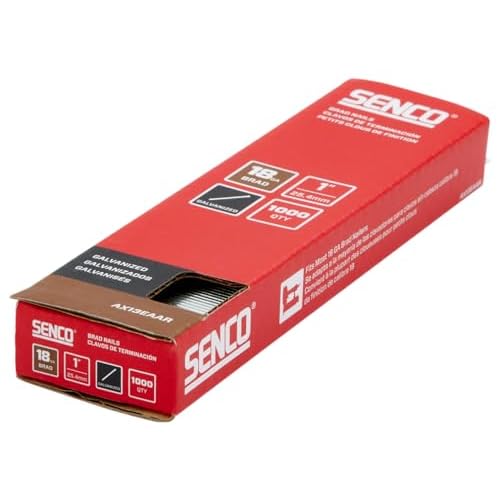 SENCO AX13EAAR 1" 18 Gauge Brad Nails, Galvanized Finish 1,000 Count Pack