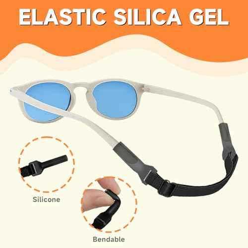 Kids Glasses Straps - 8 Pieces Adjustable Eyeglass Fixing Glass Straps for Mens, Womens Eyeglasses, Kids, Sunglasses (5-8 inch Small)