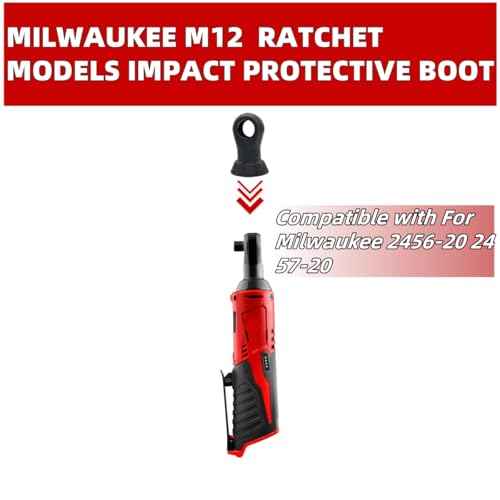 49-16-2457 Protective Boot for Milwaukee M12 2456-20/2457-20 Cordless 3/8" 1/4" Li-Ion Ratchet - Impact Resistant Durable Rubber Cover