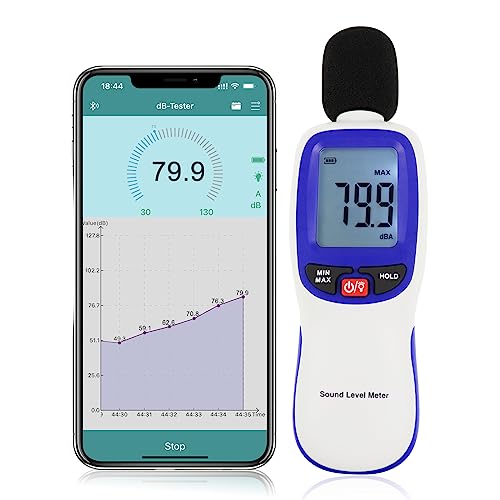 DANOPLUS Bluetooth Wireless Decibel Meter with App Data Logging 30–130 dBA
