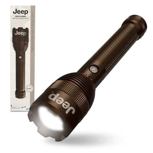 Energizer Jeep HL-10000 Flashlight Recharegeable, Ultra Bright 10,000 Lumens Tactical Flashlight, IPX4 Water-Resistant, USB-C Cable Included