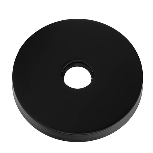 Circle Shower Arm Escutcheon Plate, Modernizing Bathroom Modern Shower Arm Flange Stainless Steel Durable Large Diameter Decorative for Replacement (Black)