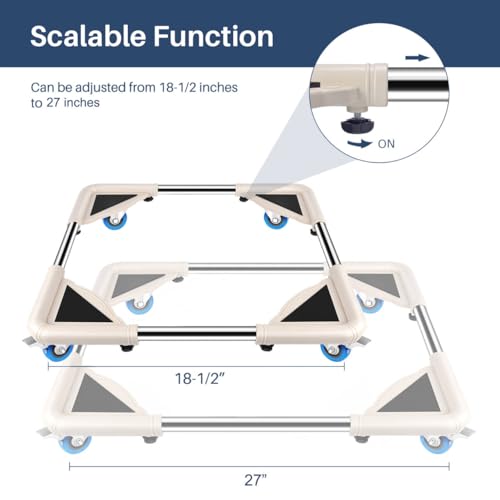 SPACECARE Mini Fridge Stand Mobile Roller, Adjustable18.5-27''- Off