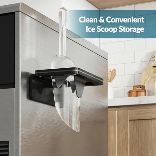NiHome Silicone Ice Scoop Holder with Adhesive Mount – Fits 6-12 oz Scoops