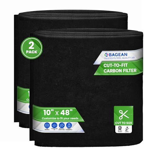 Bagean 10 x 48 in Activated Carbon Filter Sheet (2-Pack) for Air Purifiers & Vents