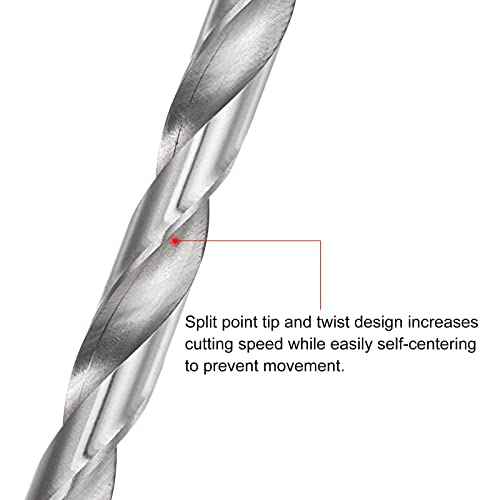uxcell 10mm Twist Drill Bits, High-Speed Steel Straight Shank Extra Long Drill Bit 250mm Length for Wood Plastic Aluminum