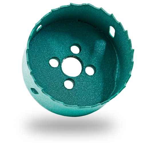 2 3/4 Inch / 70mm Hole Saw with Arbor, 2.75 Inch Hole Saw HSS Bi-Metal Hole Cutter Smoothly Cutting in Cornhole Boards, Plastic, Wood, Fiberboard, Drywall