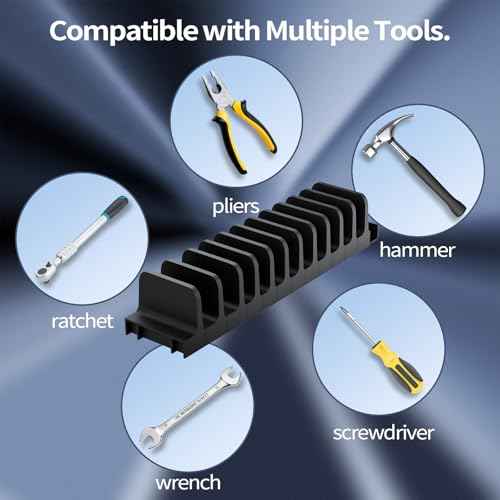 44 PCS Plier Organizer for Toolbox & Tool Drawer, Modular Desgin Plier Holders, Modular Toolbox Organizer System for Professional and DIY Mechanics, Include 20 Big Slot and 22 Small Slot, Black