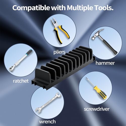 Mudygelay 44Pcs Modular Pliers Organizer for Tool Box Drawer – Black Non-Magnetic