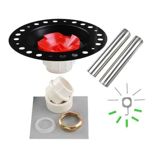 Freestanding Bathtub Rough-in Kit with Stainless Steel Tail Pipe and PVC Adapter Compatible With all freestanding bathtubs,standard bathtubs and Floor Mounted Bathtub-Fit 1-1/2" bathtub drains