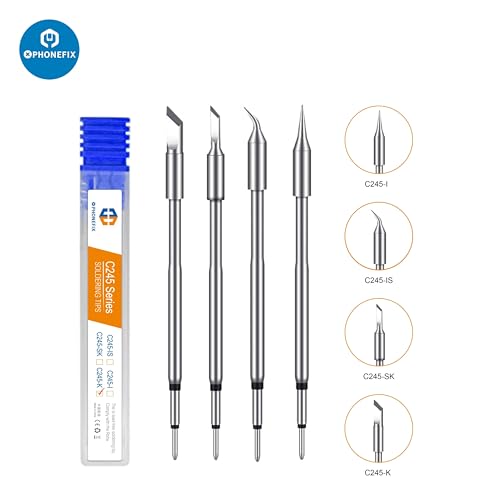 PHONEFIX C245 Series Universal Solder Iron Tips For JBC NT 245 Aixun Universal Welding Station Mobile Phone Motherboard Repair (C245-I/IS/K/SK)