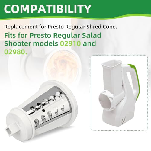 Shred Cone Replacement for Presto Salad Shooter 02910 02980 – PROSOCOOL