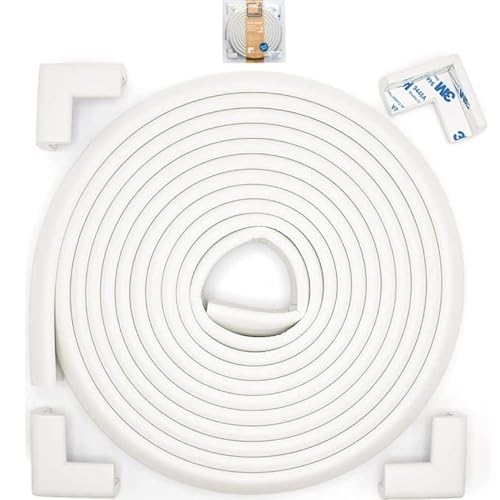 Roving Cove Baby Proof Corner Edge Protector - Small 15ft Oyster White for Child Safety