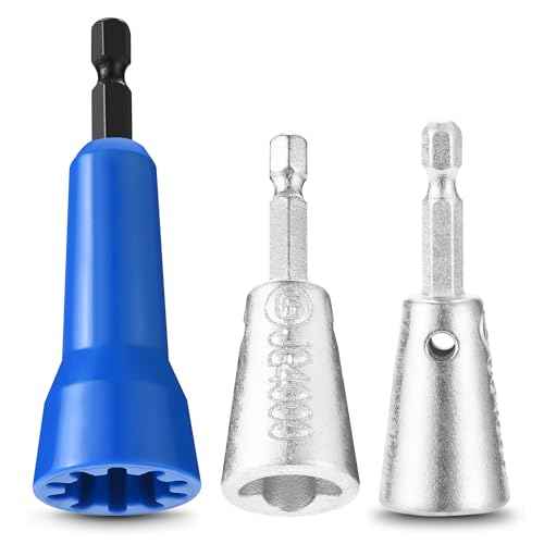 3 Pack Wire Twister Tool for Drill with 1/4" Hex Shank,Electrician Tools Wire Nut Twister for Drill, Quick Wire Connector Wire Twisting Tool(3 pcs)