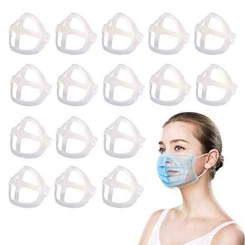 16Pcs Face Bracket for Mask -3D Mask Bracket -Face Mask Internal Support Frame, More Space for Comfortable Breathing, Lipstick Protector £¬Washable Reusable