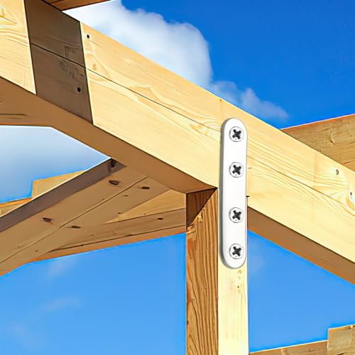 Stainless Steel Flat Mending Plates - 12Pcs Furniture Reinforcement Brackets