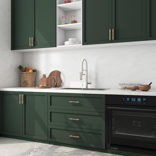 FunStick Dark Green Wallpaper Peel and Stick Green Contact Paper for Cabinets Drawers Countertops Kitchen Cabinet Contact Paper Waterproof Vinyl Wrap Removable Wallpaper for Bedroom Walls 15.8"x78.8"
