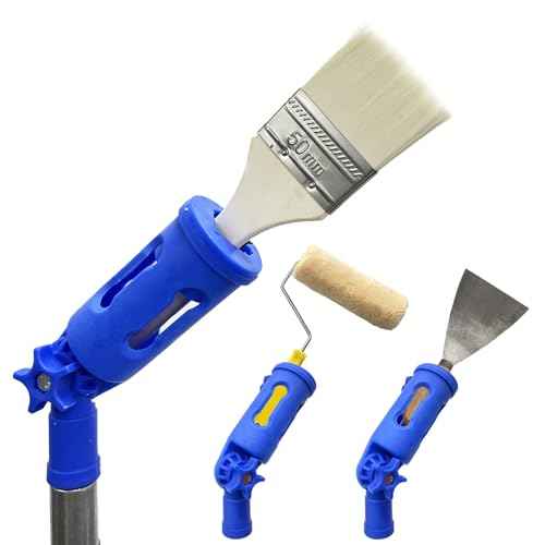 Multi-Angle Paint Brush Extender, 1 PCS Extension Pole Attachments for Paint Brushes and Rollers, with Rotating Head, Great for High Ceilings, Corners, Edges