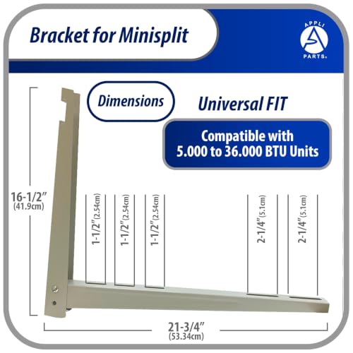 AP APPLI PARTS APAB-3160 Heavy Duty Wall Mount Bracket for Mini Split AC Units Up to 352 lbs