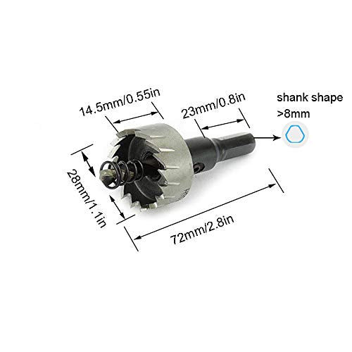 TOGU DB-01 1-1/10" (28mm) Heat Treated High Speed Steel Drill Bit