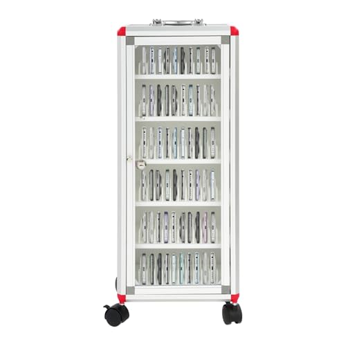 72-Slot Mobile Phone Locker Cabinet with Wheels & Keys - Secure Storage for Smartphones