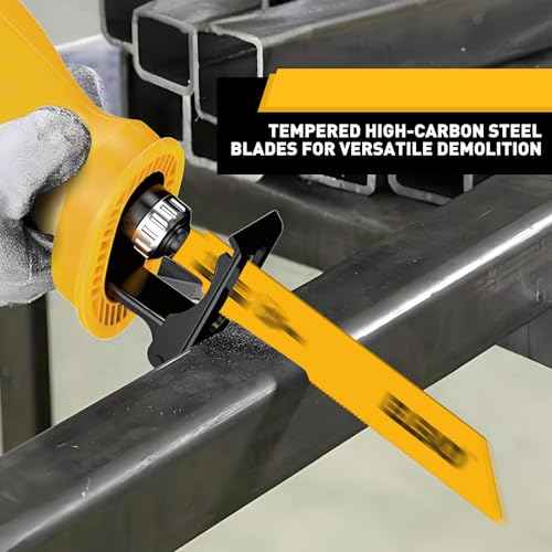 10-Piece Bi-Metal Reciprocating Saw Blade Set, Premium 6 & 8 Inch Wood & Metal Cutting Saw Blades with Storage Box