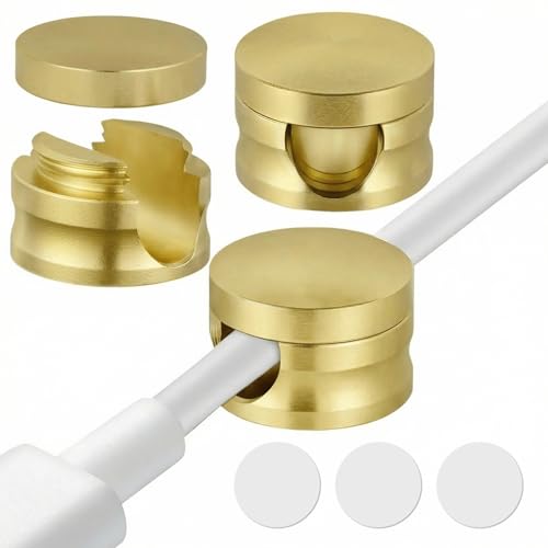 3 Pack Upgraded Cord Management Clips with Extra-Large Adhesive for Desk & Wall