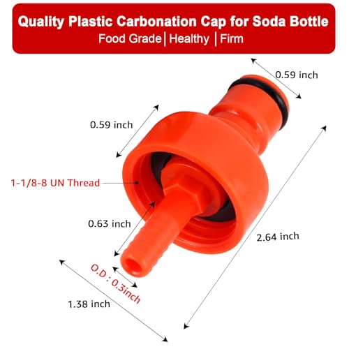 Dbgogo Carbonation Cap 4 Pack for PET Bottle Filler - Soda & Beer