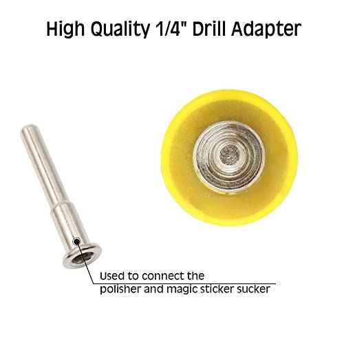 SPEEDWOX Hook and Loop Sanding Discs Pad Kit 3 Packs 1 Inches with Shank Drill Attachment Backing Pads and Soft Foam Layer Buffing Pad