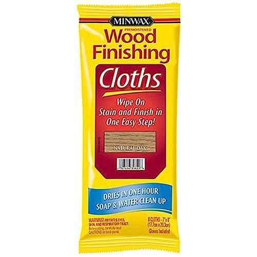 Minwax 308200000 Wood Finishing Cloths, Natural Oak, 1 pack of 8