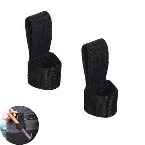 2 Pack Hammer Holder Belt Holster Secure Nylon Loop Compact Storage Organizer Carrier for Hatchet Axe Flashlight LED Torch Cell D Display Box Camping Flash Light