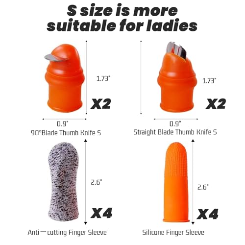 12 Pcs Thumb Knife for Gardeners, Gardening Silicone Finger Knife