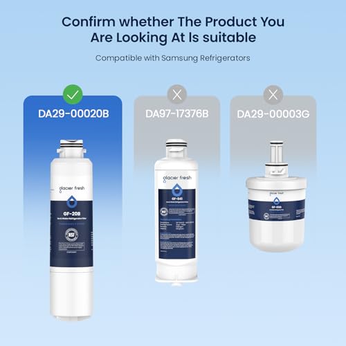 GLACIER FRESH Samsung Water Filter Replacement Pack of 3 - NSF Certified, Easy Installation