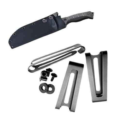 1 Set Kydex Belt Clip Professional Metal Holsters Waist Clips with Screws, Black