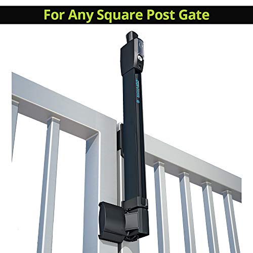 D&D MagnaLatch Top Pull Pool Safety Gate Latch 20.5 Inch Black - Self-Locking, Adjustable
