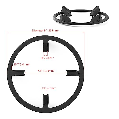 Cast Iron Wok Ring Replacement 9 inch Universal Burner Support for Gas Stoves