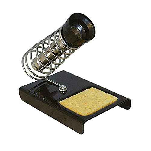 Liyafy Soldering Iron Holder Solder Iron Stand Black Base and 1PC Ball Shell Holder with Soldering Tip Cleaner