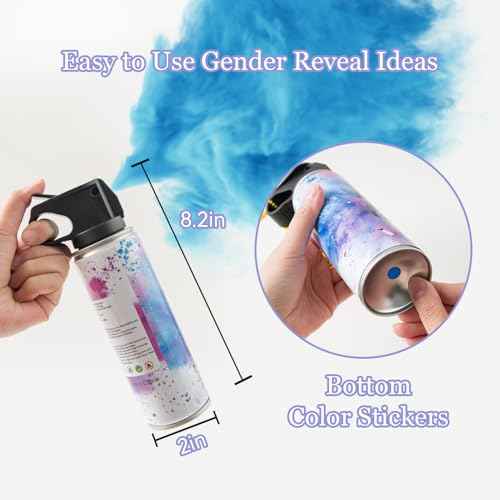 Gender Reveal Fire Extinguisher for Boys, 100% Biodegradable Baby Boy Reveal Party Decorations, Ideal for Exciting Gender Reveal Blue Smoke(4PCS)